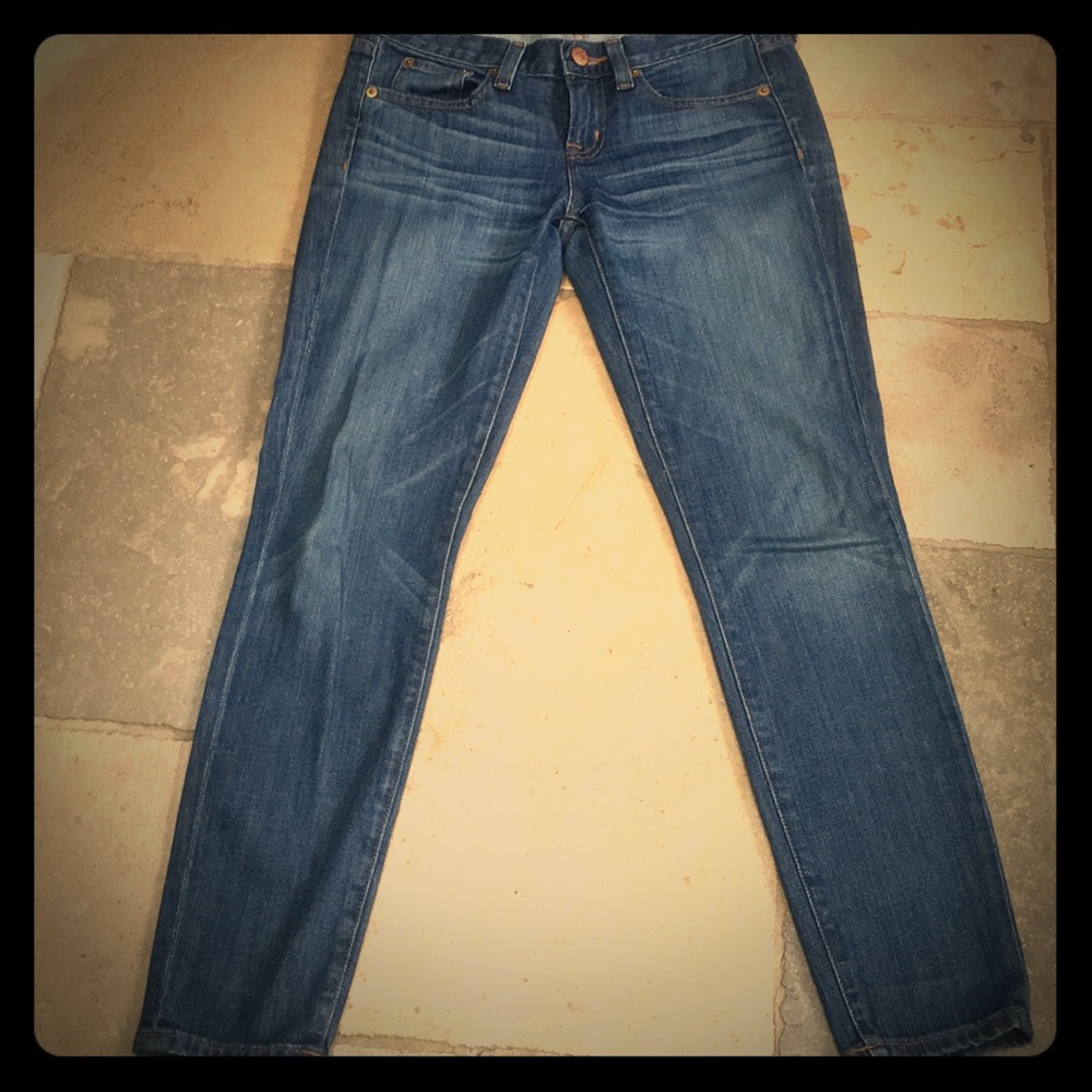 J Crew Toothpick Ankle Jeans. Size 26.
